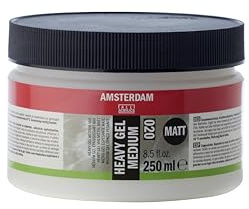 Amsterdam-Gelmittel - Heavy Gel Medium Matt 020-250 ml Tiegel - Verleiht Volumen & Dimension - dickere Acrylfarbe - Mischtechnik - trocknet farblos - wasserfest