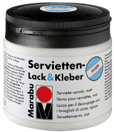 Serviettentechniklack Kleber Serviettenlack Serviettenkleber 500ml Dose