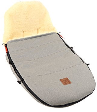 Kaiser 6512073 Kinderwagenfußsack passend für Bugaboo und Joolz, grau melange