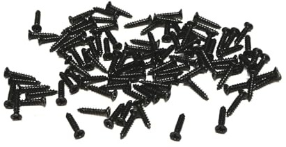 Gleisbauschrauben für Modellbahn, Senkkopf Blech-/Holzschrauben, mit Spitze und PH Kreuzschlitz, Abmessung: 1,4 x 10 mm, VE=100 Stück, Kopfdurchmesser = 2,5mm, Werksoff: Stahl schwarz