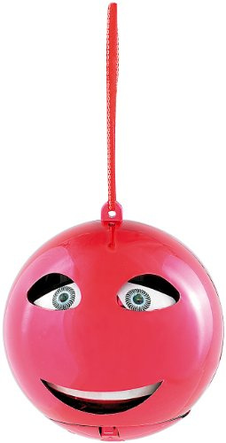infactory Singende Christbaumkugel: Singende Weihnachtsbaumkugel in Rot, Batteriebetrieb, Ø 10 cm (Kugel, Baumkugel, Ball)