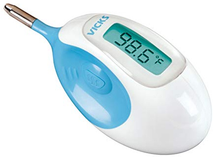 Vicks Baby Rectal Thermometer Baby Thermometer for Rectal Temperature, Short and Flexible Tip with Fast Read Times and Large Digital Display
