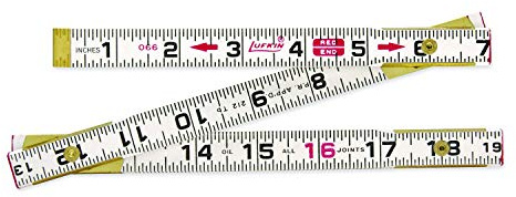 Crescent Lufkin 5/8 x 2m/6' Red End® SAE/Metric Wood Rule - 062CMEN
