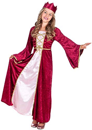 Boland - Kinderkostüm Renaissance Königin | Langes Kleid und Krone, Kostüm für Kinder, Karneval und Mottoparty, Märchen, Prinzessin
