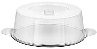 APS cake plate with bonnet - piatto per torte di alta qualità in acciaio inossidabile Made in Germany - resistente e impilabile - 30 x 11cm, non lavabile in lavastoviglie