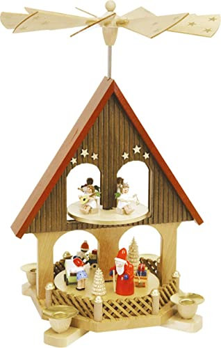 Piramide Natalizia, Richard Glässer Seiffen, casa a Piramide, a 2 Piani, reclamamento, 16291