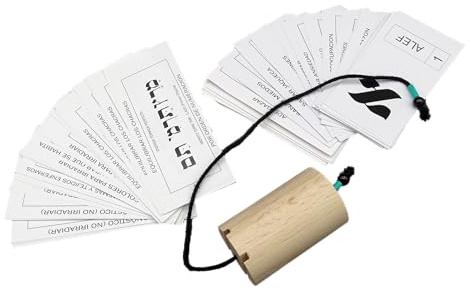 Nestinar Péndulo Hebreo de Madera de Haya con Tarjetas