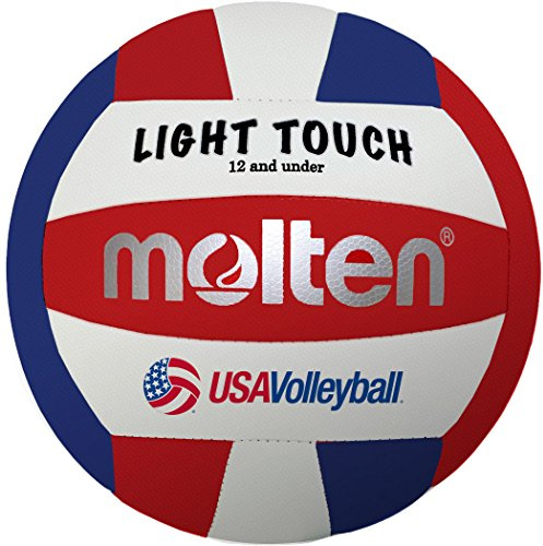Molten MS240-3 Light Touch Volleyball, Red/White/Blue