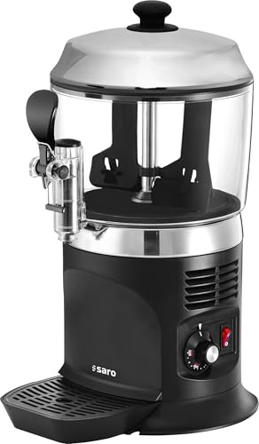 SARO Kakaodispenser – 5 L – Rührwerk – Temperatur stufenlos einstellbar – B 260 x T 320 x H 500 mm - 30–90 °C – Mit abnehmbarem Zapfhahn & Behälter – 230 V – 1,1 kW – Modell NINA