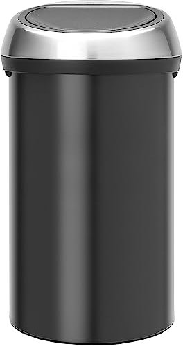 Brabantia 402548 Touch bin, Matt Black/Matt Steel, 60 L