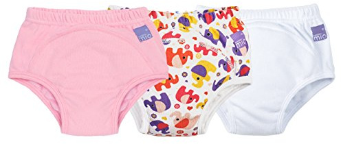 Bambino Mio, Träningsbyxor, flickor blandad elefant rosa, 2–3 år (förpackning med 3)