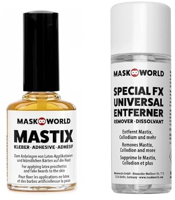Maskworld Mastix Hautkleber 10ml & Entferner 50ml im Komplettset