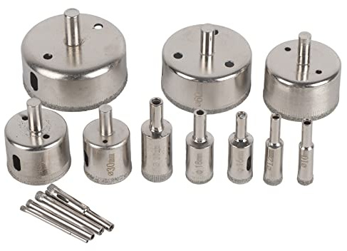 Yosoo 14pcs Diamond Drill Bit Set 3-70mm, Wet Use for Tiles, Glass, Fish Tanks, Marble, Ceramic
