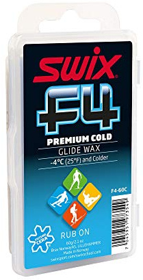 Swix F4-60C Ski Wachs 60 g mit Kork, Schutz vor Kälte und Verbesserung der Gleiteigenschaften für Ski und Snowboard