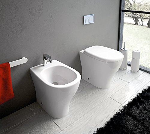ARTCERAM Ten BIDET Terra Filo muro Bianco senza decoro
