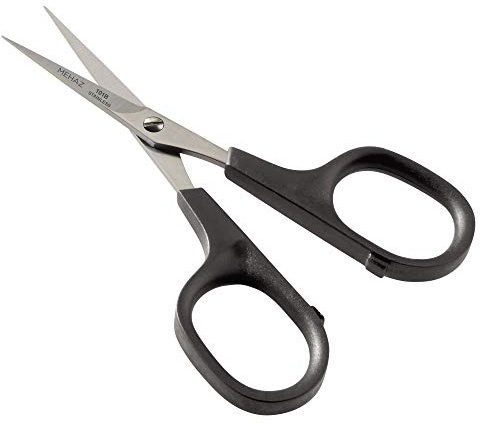 Mehaz Precision Cut Stainless Steel Scissors To Trim Nails, Brows, Facial Hair and Split Ends