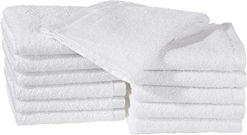 baycheers AmazonBasics Cotton Washcloths - 12-Pack - White