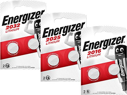 Energizer 10111769B Piles Boutons au Lithium, CR 2016/2025/2032 Lot de 3 Argent