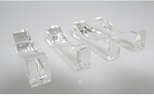 Paul Nagel 4er Set Messerbänkchen, Besteckablage Cassini Diamonds Glas L. 8cm