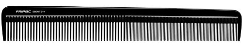 Fripac Ebonit Haarschneide-Kamm 210 aus Naturkautschuk (antistatisch), für Scheren- und Maschinenschnitte bei Frauen und Männern, Länge 21 cm, für kurzes und mittellanges Haar, gerade