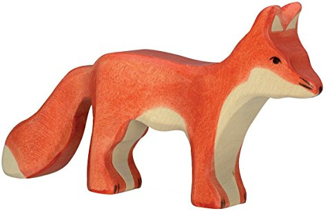 cama24com Fuchs stehend Holzfigur Holzspielzeug von Holztiger mit Palandi® Sticker