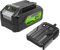 Greenworks 24V Battery and Charger. Original Greenworks Battery and Charger for All 24V Garden and Power Tools. 60W Output. 120mins Charge Time 4Ah Lithium-Ion Battery. Battery G24B4 & Charger G24UC