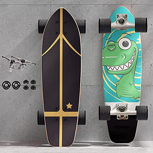 Anfänger Skateboard Surf Skate Komplettes Skateboard Ahorn Deck 27 Zoll Longboard CX4, Geeignet Für Kinder, Jugendliche Erwachsene Standard Skateboards Tanzbrett Brush Street Kinder Cruiser Board,B