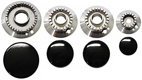 Franza Kit 4 bruciatori compatibile con Smeg completi di piattelli spartifiamma per cucina piano cottura 4 fuochi - Made in Italy - SM02 - Prodotto originale