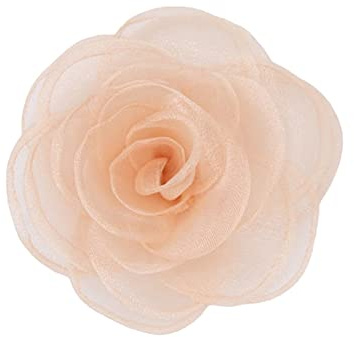 KABELIF 2 Stück Rose Brosche Ansteckblume Blume Haarspange Haarschmuck Blume Corsage Tasche Schuhe Hüte Zubehör zum Hochzeit Bankett Party 7 CM (Aprikose)