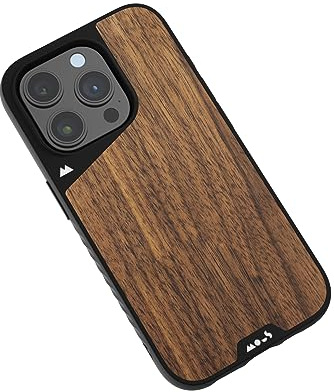 Mous Hülle für iPhone 15 Pro Max Kompatibel mit MagSafe - Limitless Walnuss - Stoßfest