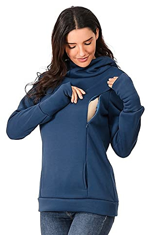 Pulli Femmes Haut d'allaitement Sweats à capuche de maternité Blouse de maternité Pull d'allaitement