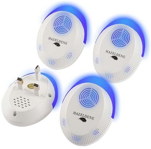 Ultrasonic Pest Repeller Plug In [4 Pack] Mouse Repellent, Rat & Spider Deterrent, Indoor Pest Control for Mice, Rodents, Mosquitos, Flies & Cockroaches