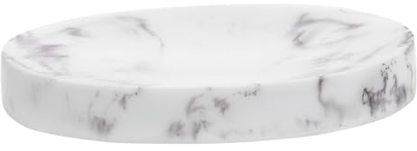 BEBEMOKO Portasapone Design in Marmo in Resina Bianca, Contenitore Per Sapone Da Cucina e Bagno, Vassoio Porta Sapone Scolapuro a Forma Di Ramo Per Uso Domestico e Hotel