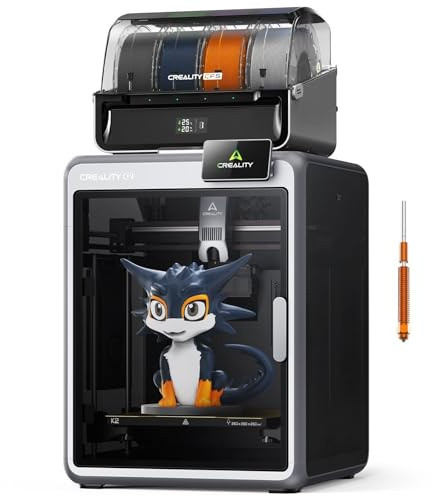 Creality K2 Combo (A) 3D Printer, Multicolor Printing with CFS, 600mm/s Printing Speed, 95% Pre-Assemble, Smart Al Camera & Auto Leveling, Next-Gen Direct Drive Extruder, Build Volume 260*260*260mm