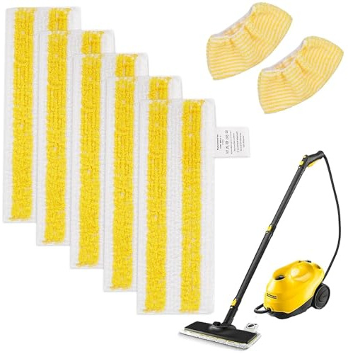 Lot de 7 Chiffons de Rechange en Microfibre Compatible avec SC1, SC2, SC3, SC4, SC5, Bonnettes Microfibres Nettoyeurs à vapeur, Accessoires de Rechange