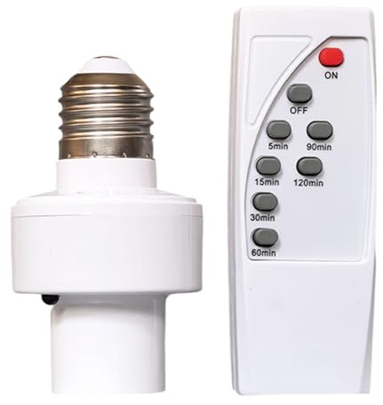 Jvjggag Douille D'ampoule Télécommandée, Douille E27 Avec Télécommande Sans Fil, Fonction De Minuterie Pour Plafonniers De Placard, Chambre Cage D'escalier Grenier Cuisine Salon