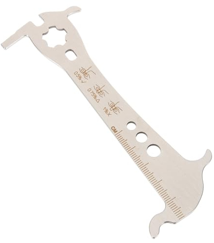CLISPEED Bicycle Chain Wear Indicator Stainless Steel Chain Ruler Multi-function Bike Measuring Tool Accurate Maintenance Tool for Enthusiasts and Professionals