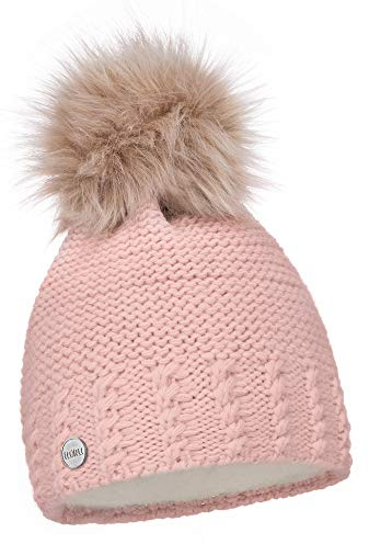 ELIMELI Damen Winter Mütze warme Strickmütze Wintermütze mit Bommel Slouch Strick Beanie Damen für Winter Bommelmütze Hergestellt in EU Farbenauswahl 14503