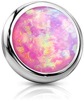 Paula & Fritz® Aufsatz-Dermal Anchor Opal viele Farben Größen und Stärken 316L Chirurgenstahl Haut-Anker Skin Diver Implantat Kugel
