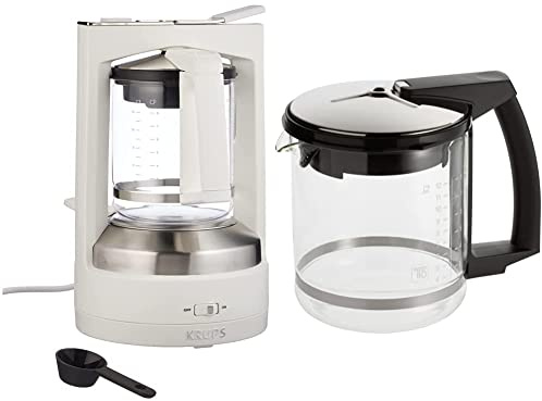 Krups KM468210 Druckbrühautomat T8.2, weiß & F 046 42 Glaskrug zu T 8 (Art. 468) Espresso-/Kaffeemaschinenzubehör schwarz