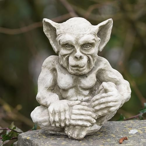 Reconstituted Stone Sprite A Statue | Vintage Gargoyle Gremlin Garden Ornament