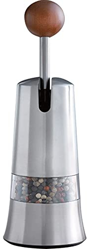 caihuashopping Salz und Pfeffermühle Edelstahl Handkurbel Pfefferschleifer Meersalz Mühle Flasche Einstellbare Dicke Keramik Innenkern Pfeffermühle