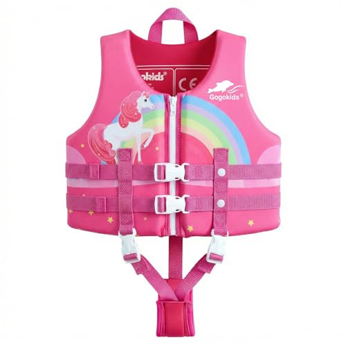 Gogokids Chaleco de Natación para Niños - Chaleco Ayuda de natación para Niños Chaleco de Flotación Infantiles Niños Chaleco para Nadar Flotar/2-9 años