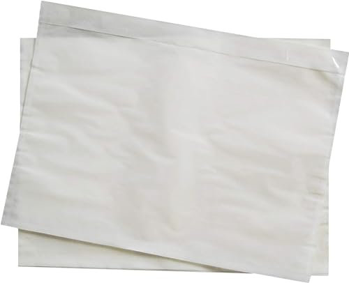 Netuno 50 transparente selbstklebende Lieferscheintaschen DIN C5 24 x 18,1 cm Dokumententaschen für Begleitpapiere Garantiekarten Lieferscheine Dokumente Rechnungen Rechnungstaschen Pakettaschen