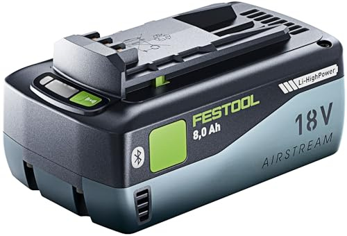 Festool Akku 18V 8,0 Ah BP Li - HighPower Akkupack für Heavy-Duty | Li-HighPower Bluetooth Batterie mit 54% mehr Laufzeit, hochstromfeste Zellen für 18 Volt Werkzeuge, 1 kg Gewicht