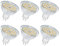 SCNNC Lampadina LED GU5.3 MR16 12V 5W, 500LM Luce Calda 2700K, Non Dimmerabile, Equivalente 50W Lampada Alogena, Lampadine Faretti LED GU5.3 per Plafoniera, Illuminazione Paesaggistica, 6 pezzi