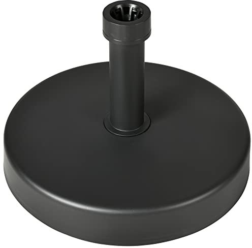 Outsunny Base per Ombrellone da Giardino in Plastica PP Max 18kg di Peso, Ø45x33 cm, Nero
