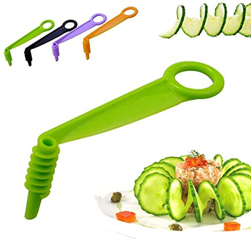 YZJSSL Rebanadora en Espiral, cortadora Manual, Cuchillo de Corte, Pepino, Zanahoria, Patata, Vegetal, Cuchillo en Espiral, Accesorios de Cocina, Herramienta