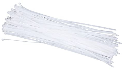 Cable Zip Ties,100pcs Multi Purpose Self Locking Plastic Wire Ties with 250lbs Tensile Strength, White 8.8mm Thickest Nylon Cable Ties for Indoor and Outdoor (600mm)