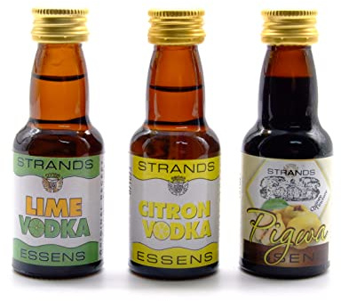 Set de Esencias: Lima + Cidra + Membrillo – 3 x 25 ml, Para Vodka y Licores, No Contiene Alcohol